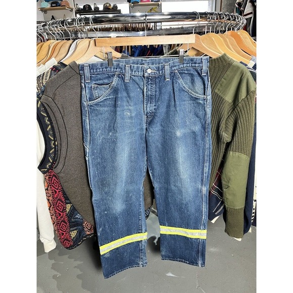 Vintage Dickies Workwear Flame Resistant Stripe Jeans 38x30 - Picture 5 of 9